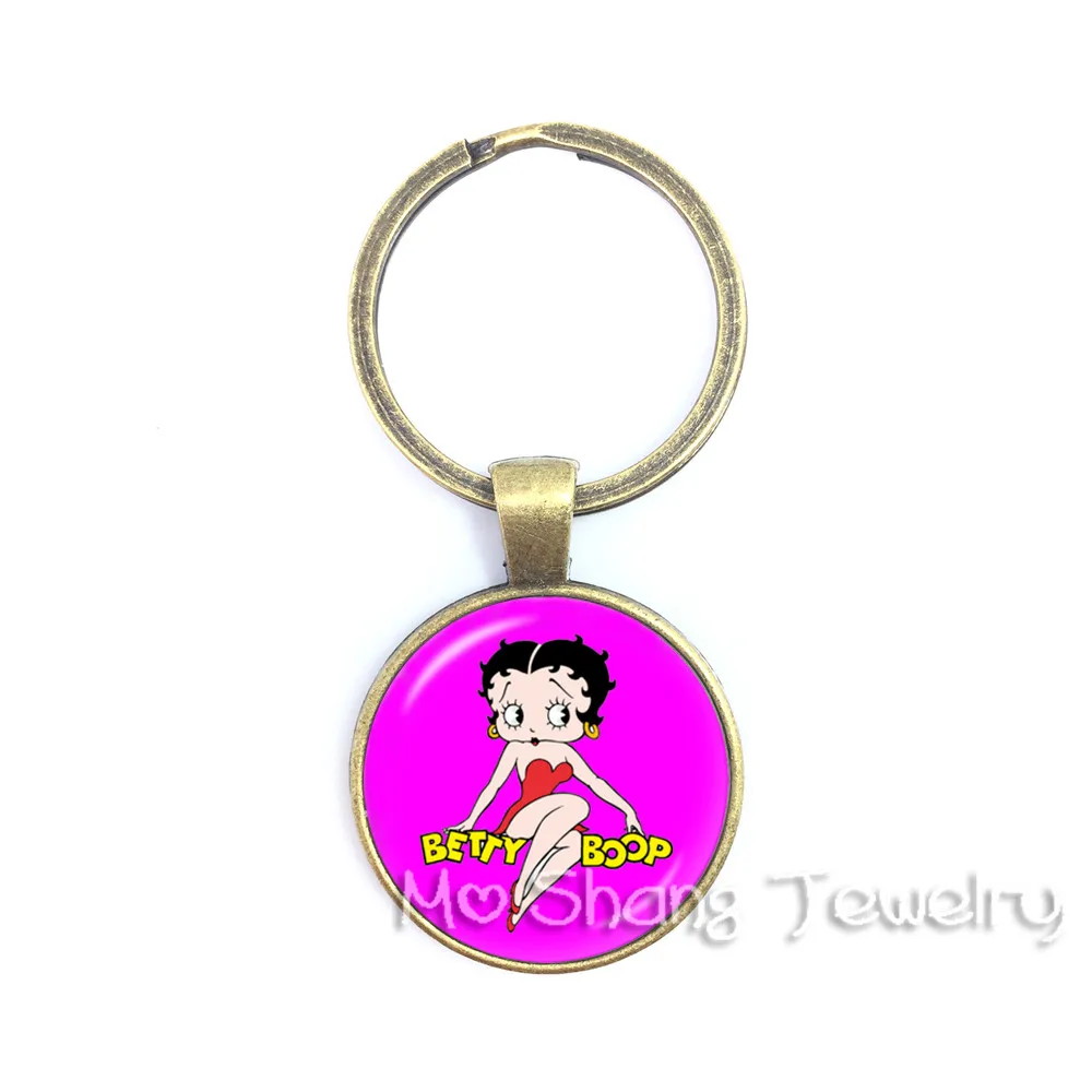 Классическая мультипликационный персонаж Betty Boop Стекло кабошон брелок для