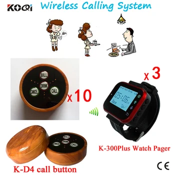 

Wireless Calling System for Restaurant Cafe Hotel With 100% Waterproof Button and Receiver Show 4 Digit Number