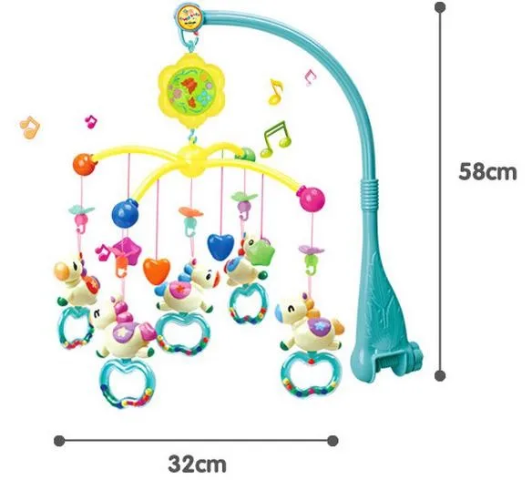 Колокольчик для детской кроватки детская игрушка для новорожденных вращающаяся музыкальная кроватка подвесной мобиль на кроватку набор мобиль для детской кроватки держатель для 0-12 месяцев
