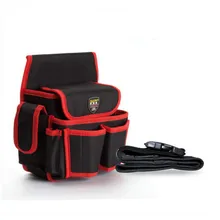FASITE Новая черная сумка для инструментов для профессиональной сумка электрика+ пояс красный