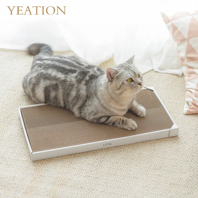 

YEATION Cat Toys Cat Scratch Board Pad Scratching Posts Kitten Corrugated Paper Pad
