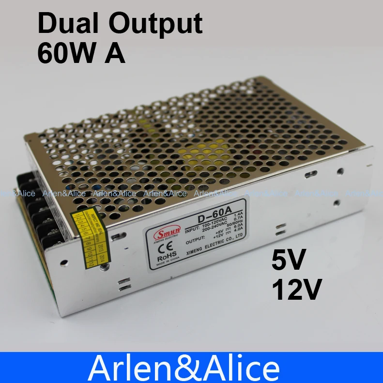 d 60w a dual output 5v 12v switching power supply ac to dc dc4a dc3a in switching power supply d 60w a dual output 5v 12v switching power supply ac to dc dc4a dc3a in switching power supply