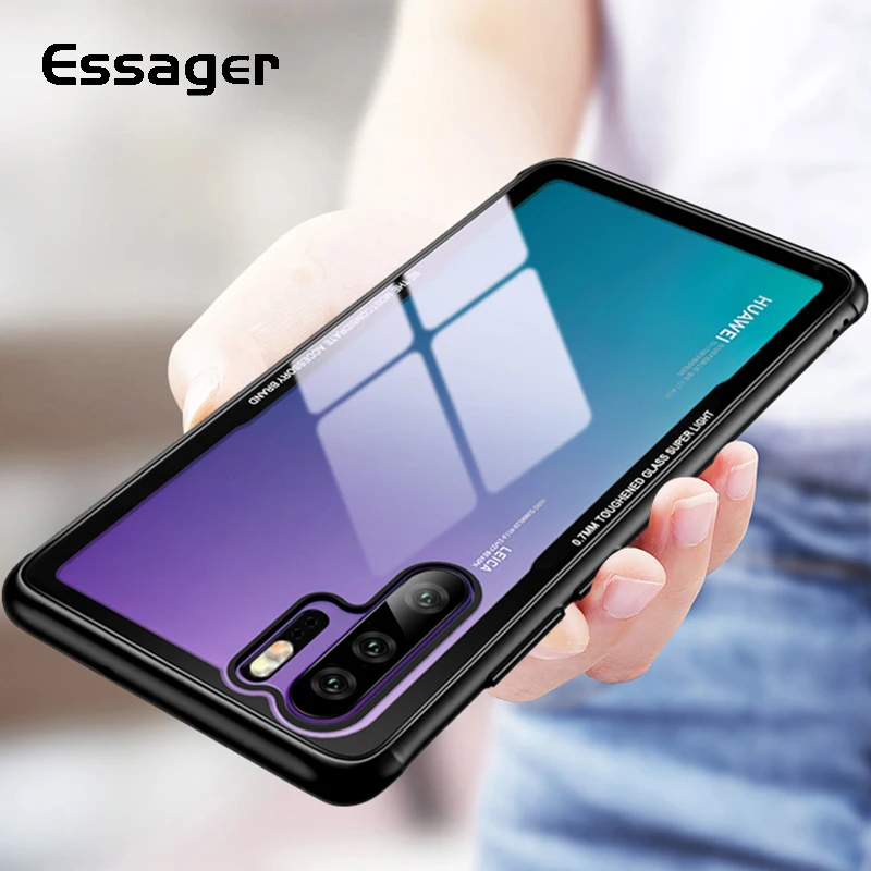 

Essager Luxury Glass Case for Huawei P30 Pro Mate 20 Pro Shell Tempered Glass Back Cover for Huawei P30Pro Mate20 Coque Fundas