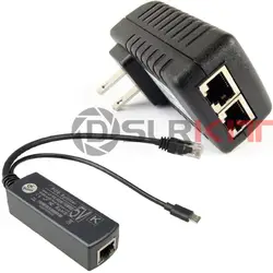 DSLRKIT Gigabit Raspberry Pi 3B + 3B плюс PoE Комплект (разветвитель + инжектор) Micro USB 5 в 2.4A