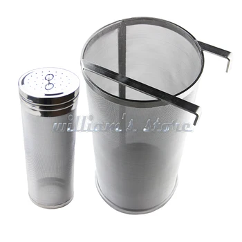 

Brew Filter / Dry Hopper Combo Stainless Steel 304 Homebrew Beer Hop Spider 14" x 6" Hopper Spider + 70mm x 300mm Filter