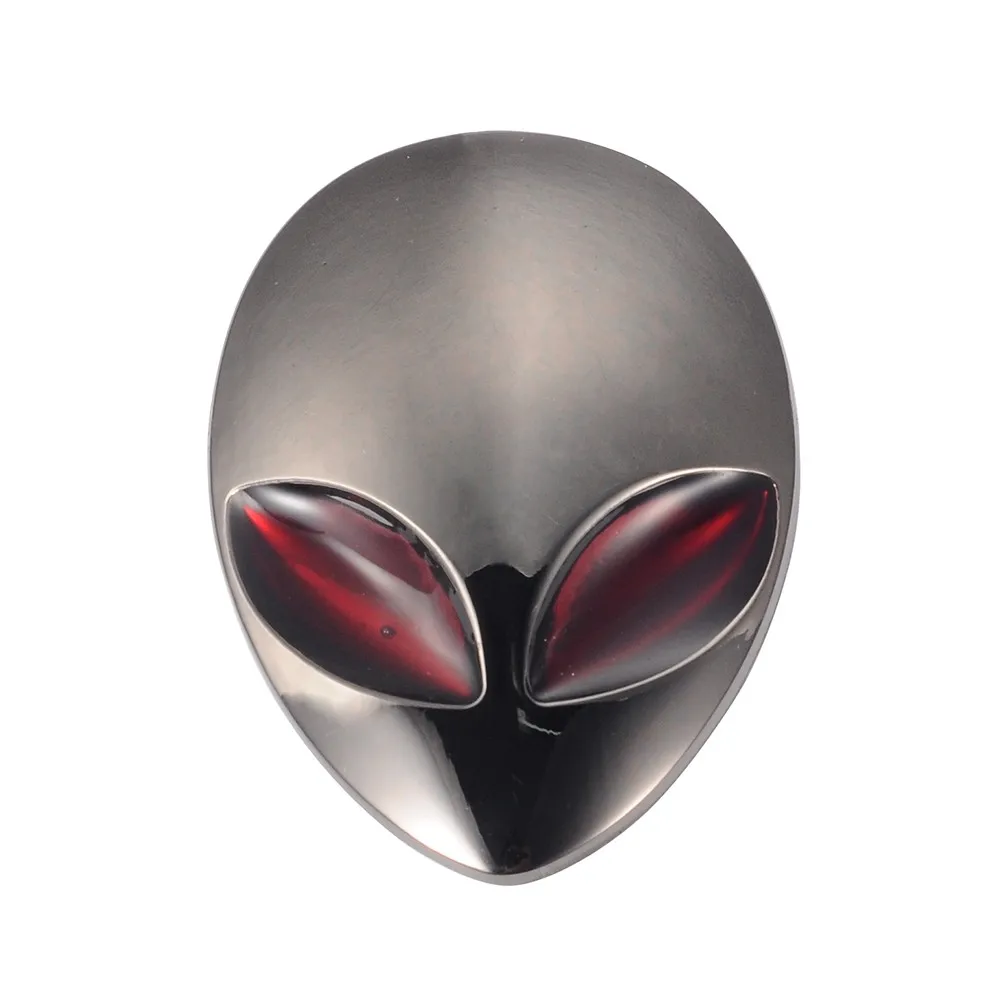 

Black Color 3D Metal Stickers Zinc Alloy Car Stickers Styling Alien Logo Sticker