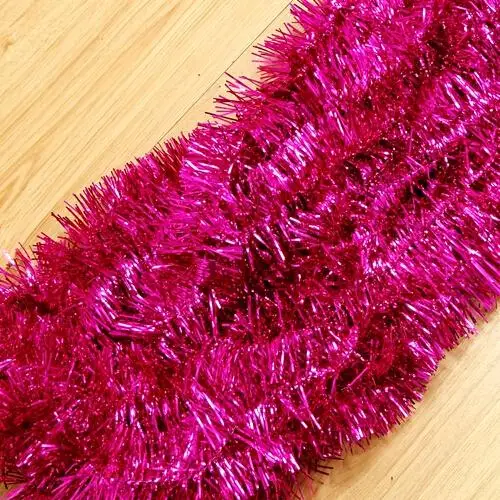 2M Xmas Chunky Tinsel Foil Garland Christmas Tree Wedding Party Home Deco 6.5Ft 