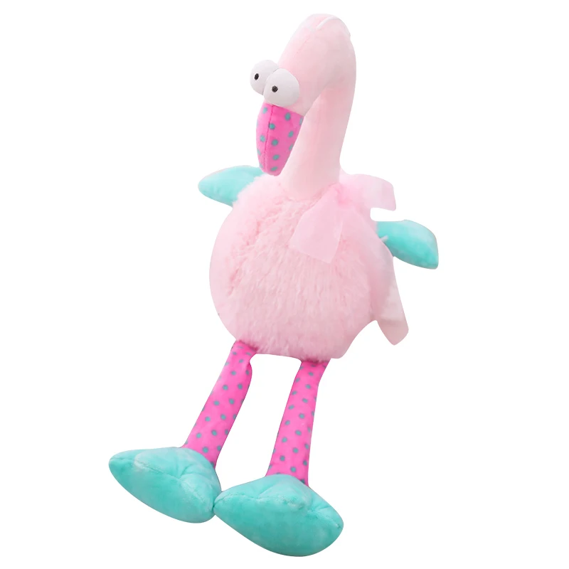 

55/75 Flamingo Plush Toy Soft Stuffed Cute Animal Flamingo Lovely Dolls For Kids Appease Toy Baby Girl's Room Decoration