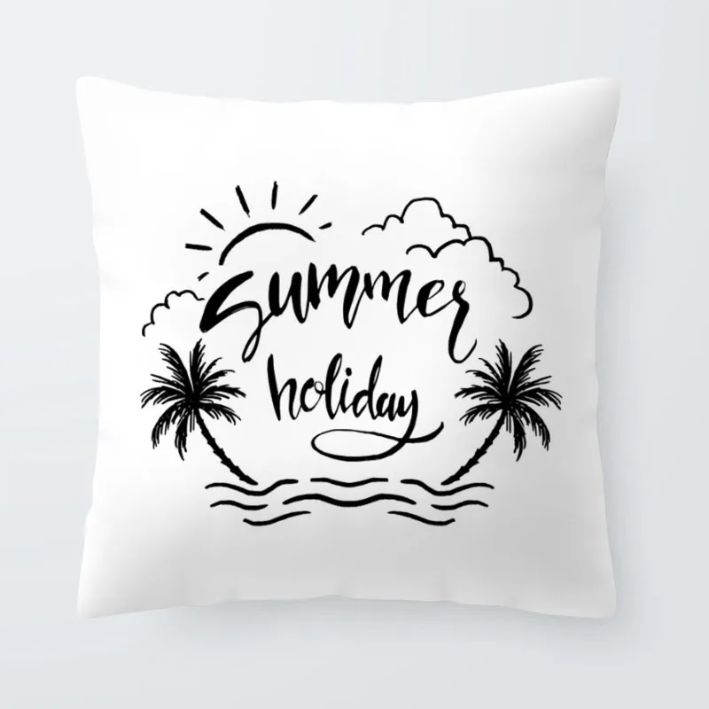 Привет лето Palm Tree подушки пляж розовый синий чехол подушка деревенский Гостиная, Dakimakura большой бархат ручная роспись
