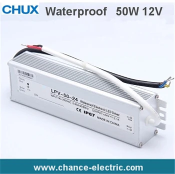 

50W 12V China Manufacture of LED water-proof type switching mode Power Supply (LPV50W-12V) For the Electronic information field
