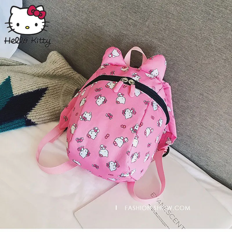 Hello kitty малыша анти потерянный рюкзак с жгут милый мультфильм ребенка прогулки поводки плечи мешок анти потерянный запястье ссылка детски - Цвет: Pink