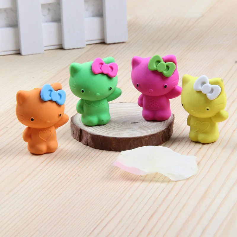 Hello kitty eraser Cute colored 3D pencil erasers for girls korean stationery office material