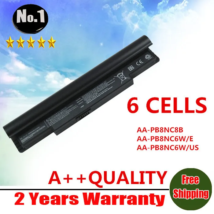 WHOLESALE New 6CELLS laptop battery for Samsung NC10 NC20 ND10 N110 N120 N130 N135 AA-PB6NC6W 1588-3366 AA-PB8NC6B FREE SHIPPING