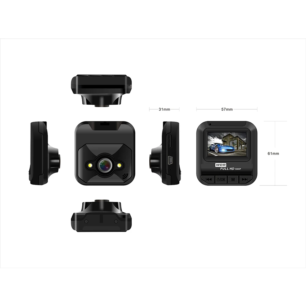 Q1 мини 1,6 дюймов 1080P Full HD Автомобильный видеорегистратор авто видео регистратор камера-Регистратор ЖК-экран циклическая запись Dash Cam 5