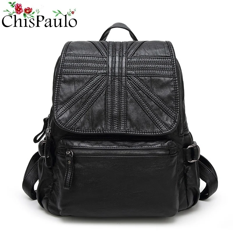CHISPAULO Real Leather Backpack Brand New Genuine Leather Women s Backpacks Ladies Girl School Bag Real