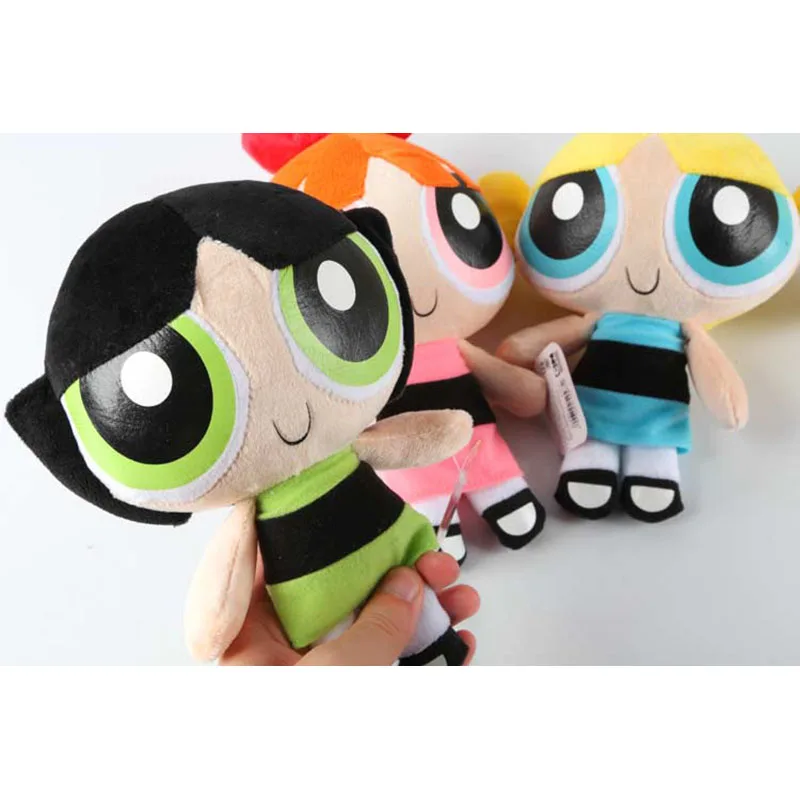 20 см Powerpuff девочки плюшевые куклы игрушки для детей пузыри цветок Лютик Мягкая Плюшевая Кукла три маленькие девочки подарок на год