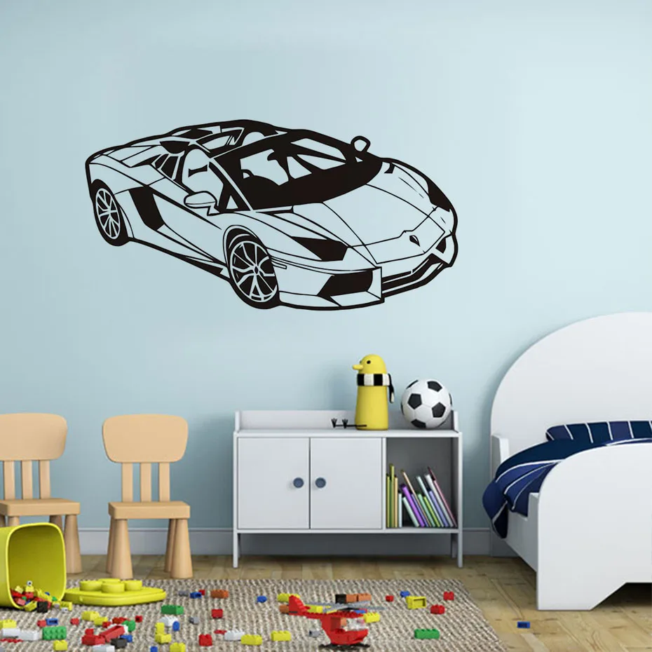 Classic Race Car Wall Decal Pvc Vinyl Creative Mural Automotive Decals