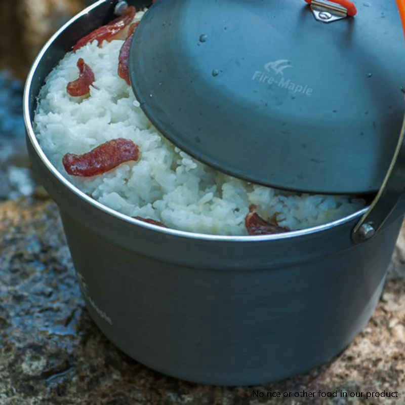 Fuego de arce SY fiesta olla de arroz 3L acampar al aire libre o Picnic portátil 4-6 personas olla grande con mango no fácil limpieza