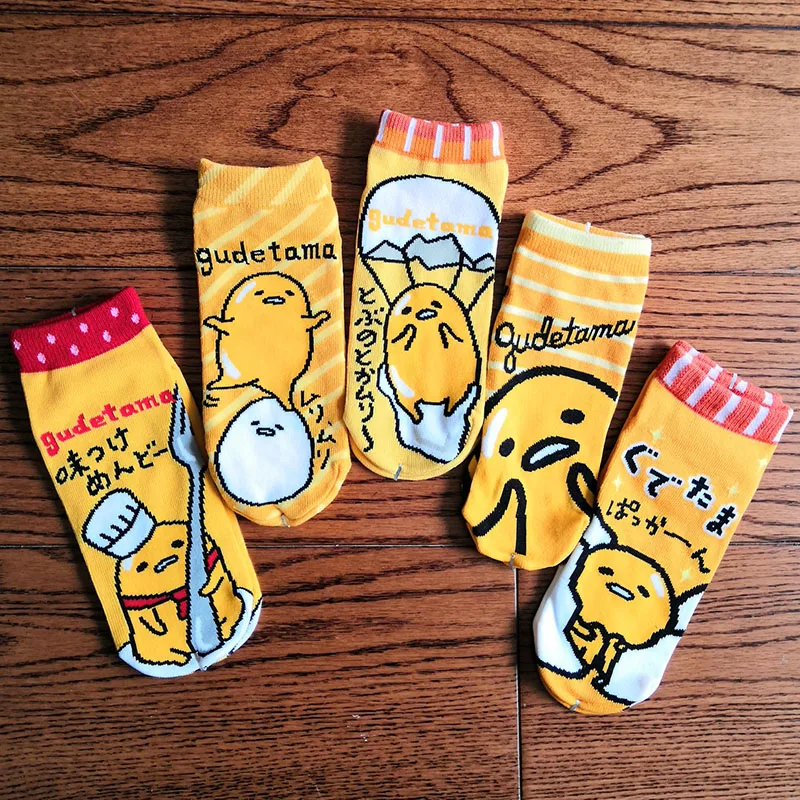Gudetama носки хлопок kawaii милые до лодыжки для женщин взрослых 10 пар | Женская одежда