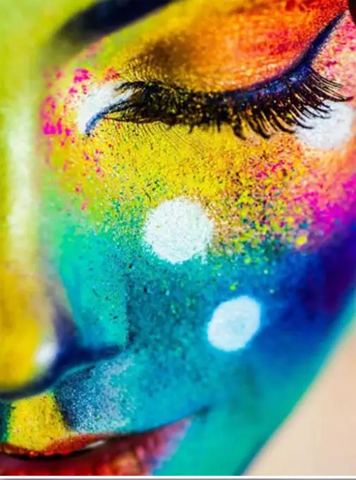 

5D DIY Diamond Painting Colorful Face Full Square/Round Drill Diamond Embroidery Portrait Cross Stitch Mosaic Decoration