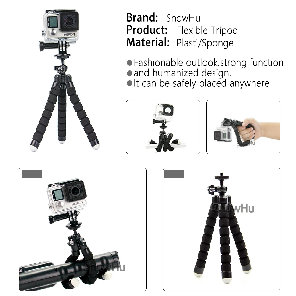 Аксессуары SnowHu для Gopro Набор go pro hero 9 8 7 6 5 4 3 kit way for Eken Yi 4k GS46|accessories eken|for gopro herokit |