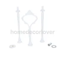 Белый 3 уровня Корона стойка с ручкой для тарелок для торта вечерние десерт фруктовый сервер