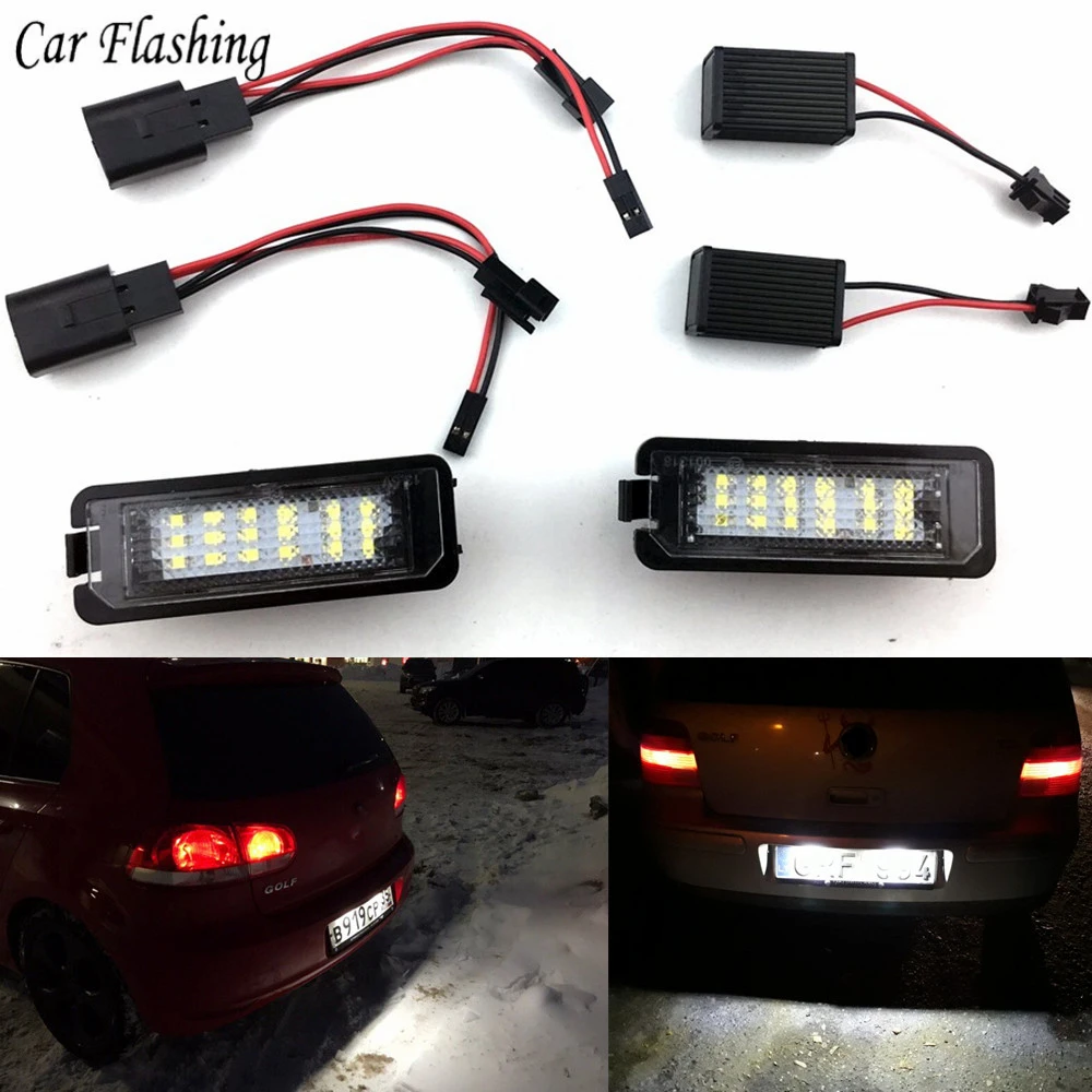 Led License Plate Light For Vw Golf 6 Vi 5 V Gti Mk4 Mk5 Mk6 Eos Lupo