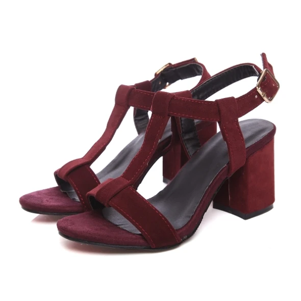 S. Romance/женские босоножки; большие размеры 34-43; модные летние туфли-лодочки на высоком каблуке с ремешком и пряжкой; женская обувь; цвет черный, розовый, белый, бордовый; SS839