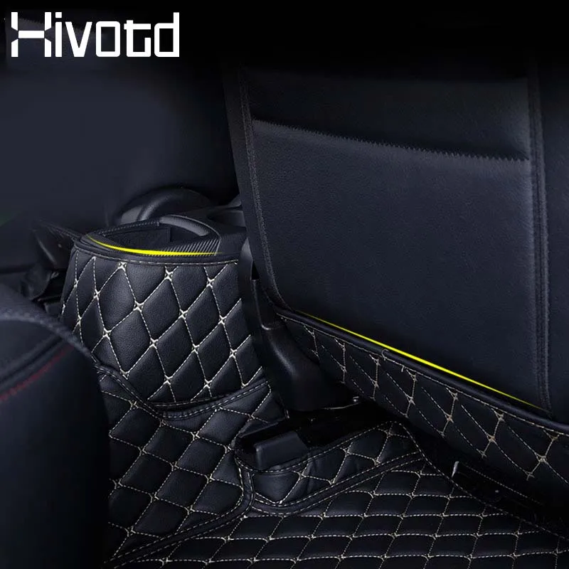 

Hivotd For Mazda CX-3 CX3 2019 car styling Interior Armrest box Rear seat Kick-proof mat Anti-dirty Pad Protective Accessories