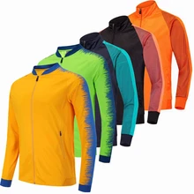 Мужская куртка для бега, дышащее пальто, для спорта на открытом воздухе, для пеших прогулок, для футбола, для тренировок, для спортзала, для футбола, на молнии, куртки