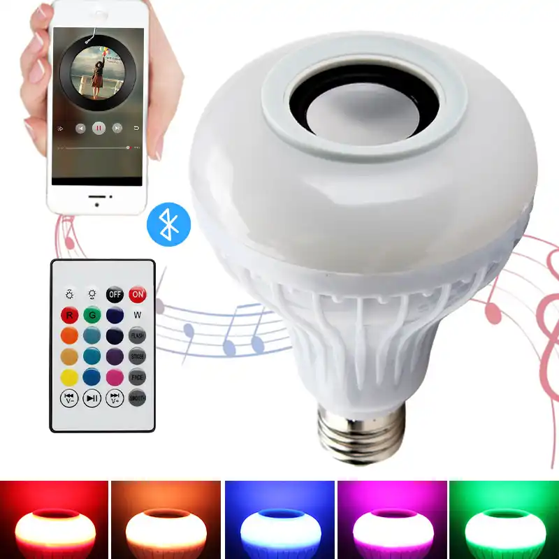 wireless speaker multicolor light bulb
