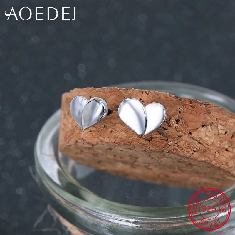 AOEDEJ сердце любовь 925 серебряные серьги Классический милый ювелирные изделия