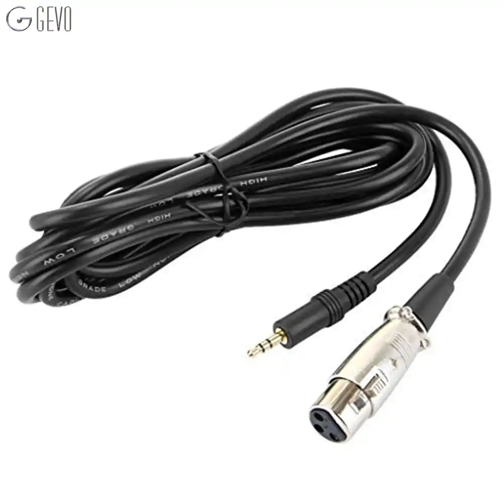 Gevo 3pin Condenser Microphone Cable Xlr Female To 3 5mm Jack Dynamic Microphone Audio Cable For Computer Wire Cord Condenser Microphone Dynamic Microphonecondenser Microphone Cable Aliexpress