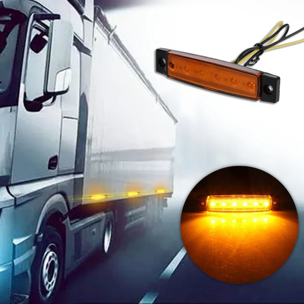 1 шт. водонепроницаемый 6SMD светодиодный автомобиль для автобуса грузовика