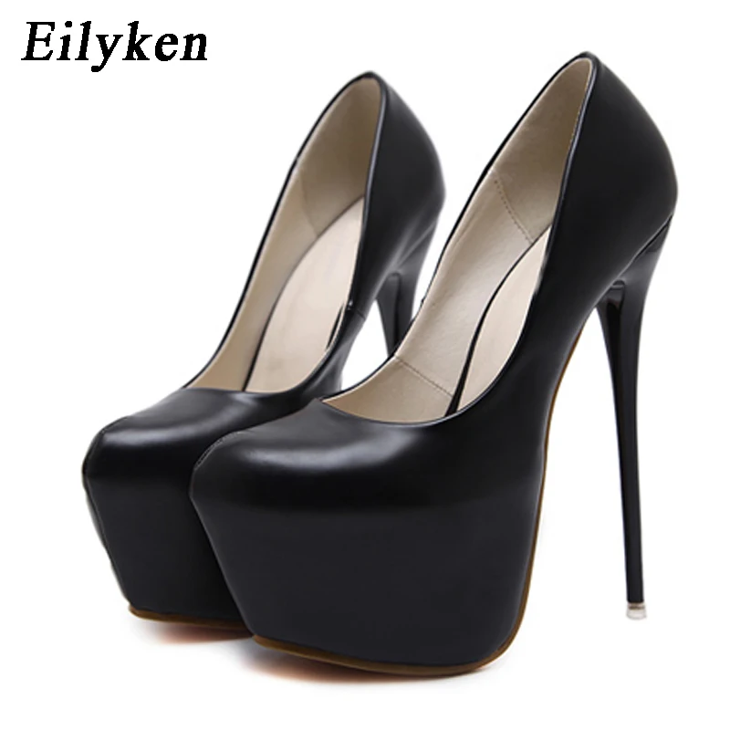 Eilyken/демисезонные модные туфли-лодочки женские туфли-лодочки на высоком каблуке туфли на платформе 16 см пикантные свадебные туфли