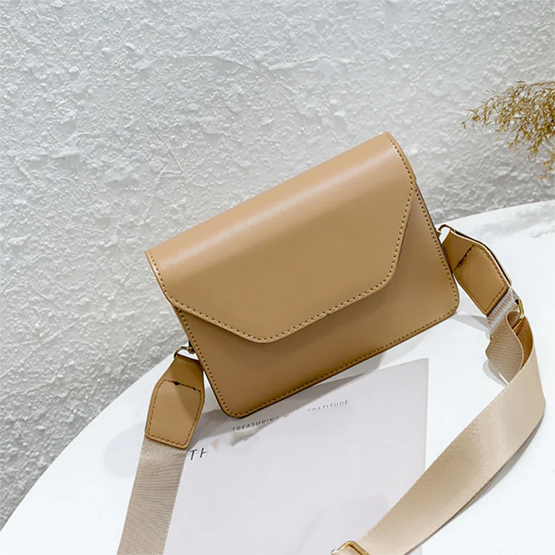 

Vintage Women Solid Color Crossbody Bags For 2019 Fashion Messenger Bags High Quality Simple Shoulder Bag