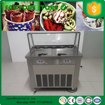 

Wholesale price square pot Thailand rolls fried ice cream machine ice cream maker