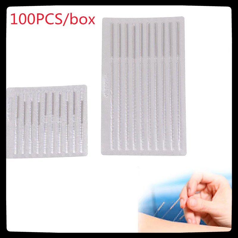 

HOT 100PCS Disposable Acupuncture Needles Asepsis For Ears Skin Detox Sterile Acupuncture Needle Sterile Acupunture