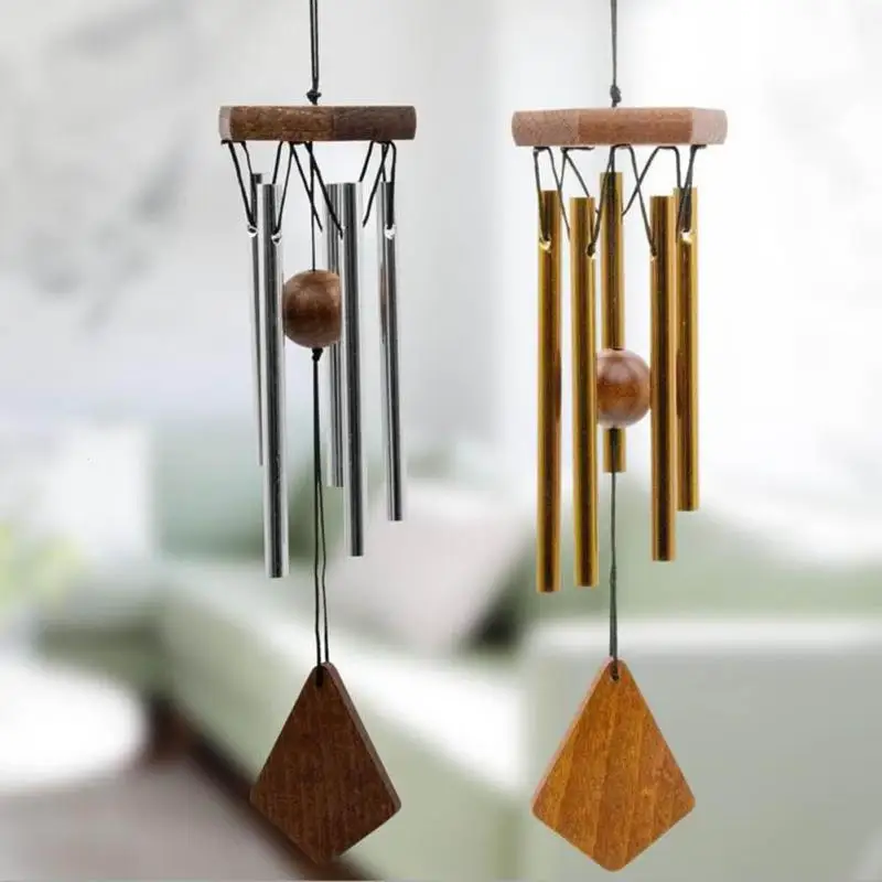 Antique 5 Tubes Copper Windchime Campanula Outdoor Living Yard Garden