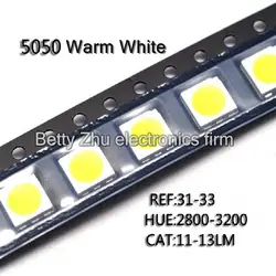 200 шт./лот 5050 SMD LED теплый белый свет-светодиоды подчеркнул яркий