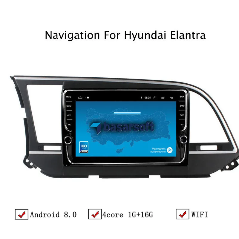 

9" Android 8.1 Car GPS Navigation For Hyundai Elantra 2016 2017 Car Radio Stereo Head Unit ,Top Car Accessories