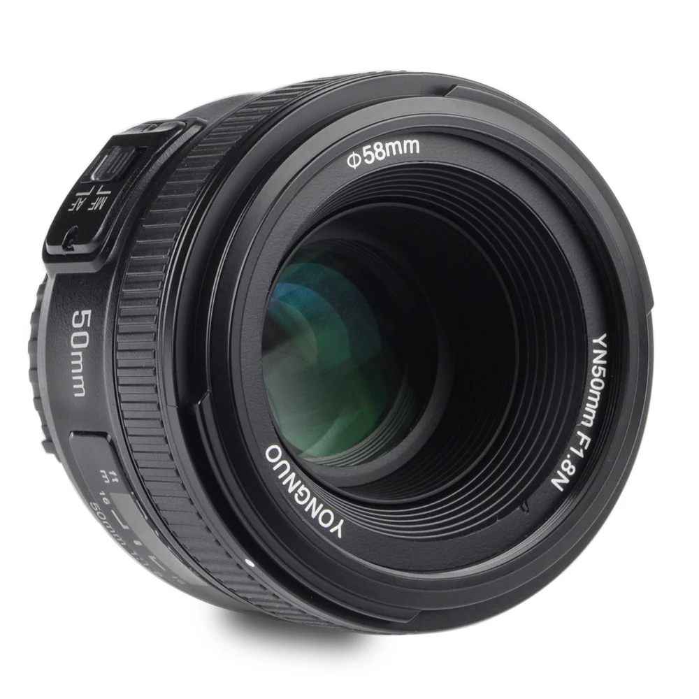 YONGNUO YN50mm F1.8N стандартный объектив с большой апертурой автоматический ручной фокус AF MF FX DX полная Рамка для Nikon DSLR камер