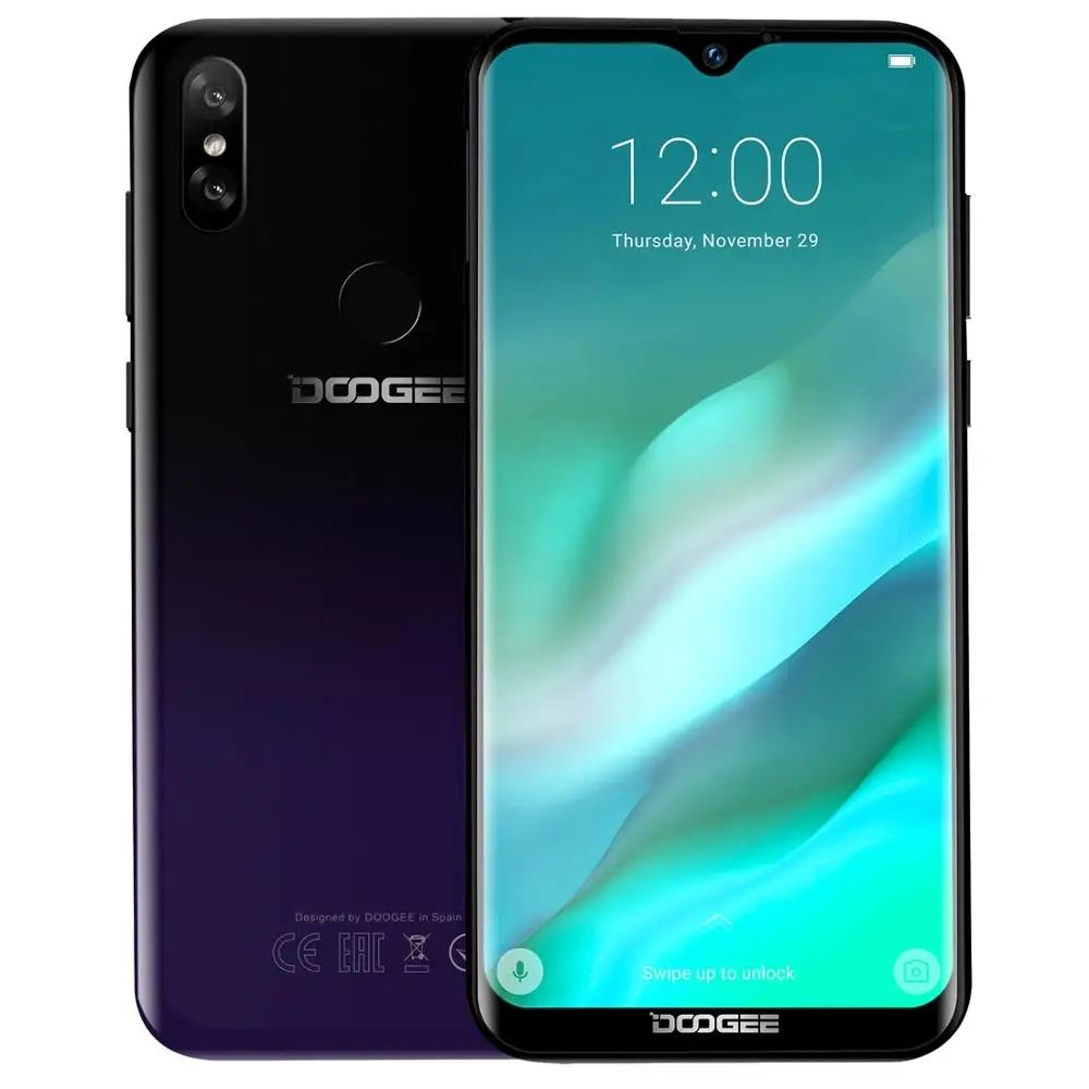 Doogee Y8 4G LTE 3 ГБ 32 мобильный телефон Android 9 0 6 1 &quotFHD 3400 мАч MTK6739 разблокировка лица