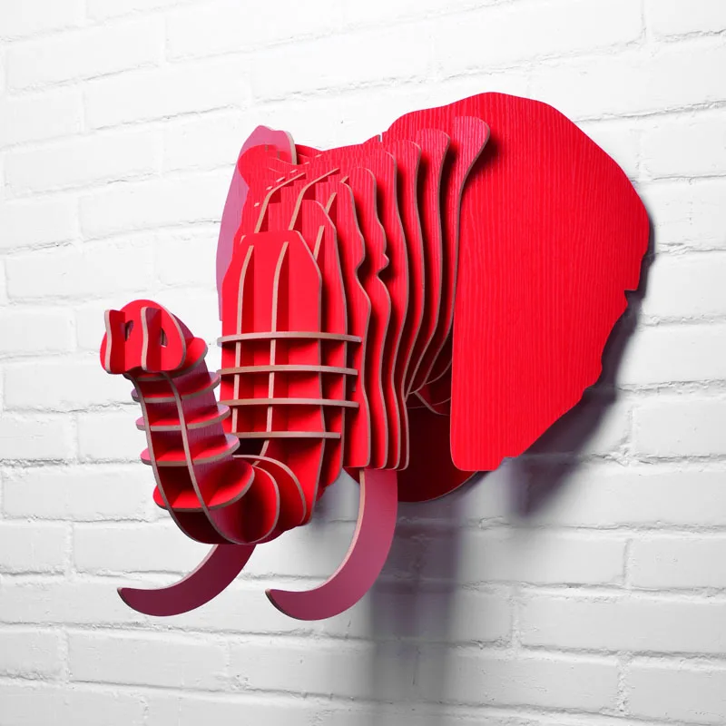 High End Wooden Elephant Head 5mm Wall Hanging Animal Sculptures Wooden Sculpture W Wd012 Mdf Uses Mdf Hingesmaterial Diy Aliexpress