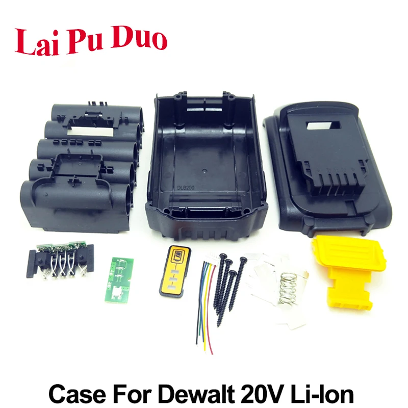 

For Dewalt 18V 20V Battery Replacement Plastic Case 3.0Ah 4.0Ah DCB201,DCB203,DCB204,DCB200 Li-ion Battery Cover Parts
