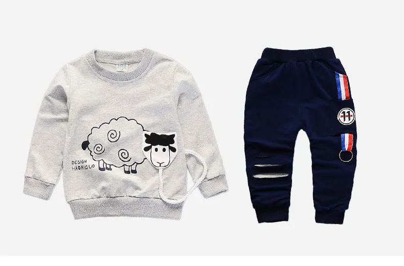Toddler Girl Fall Outfits 2018 Spring Autumn Baby Boys Clothes Sheep Tops Pants Children Clothing Set Kids Sports Suit For Girls (5)