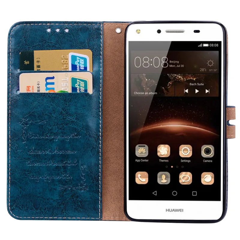 Чехол Кошелек из искусственной кожи с откидной крышкой для Huawei Y5 2017 MYA AL10 L22 чехол
