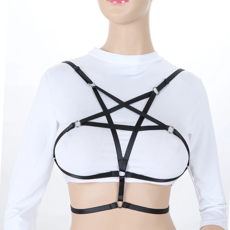 Высокое качество женские сексуальные Bralette Топ Связывание клетка жгут готические