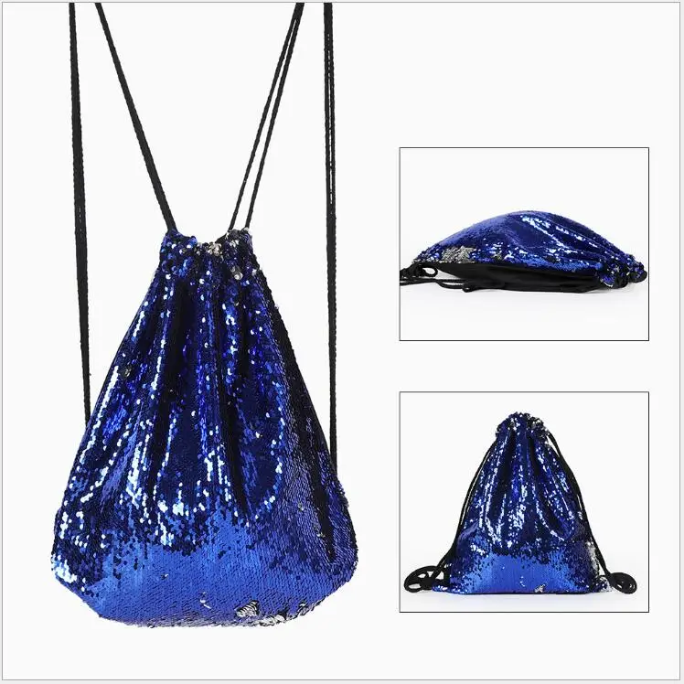 Cotton Fabric Bag Fashion Outdoor Roses Sport Casual Sequins Unisex Chest Bag Preppy Style Belt Riding Backpack Drawstring Bags.
