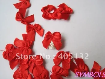 

CB-4-3 Free Shipping 200pcs/lot Red Big Fabric Ribbon Bow Nail Art Decoration Nail art Fabric Bow